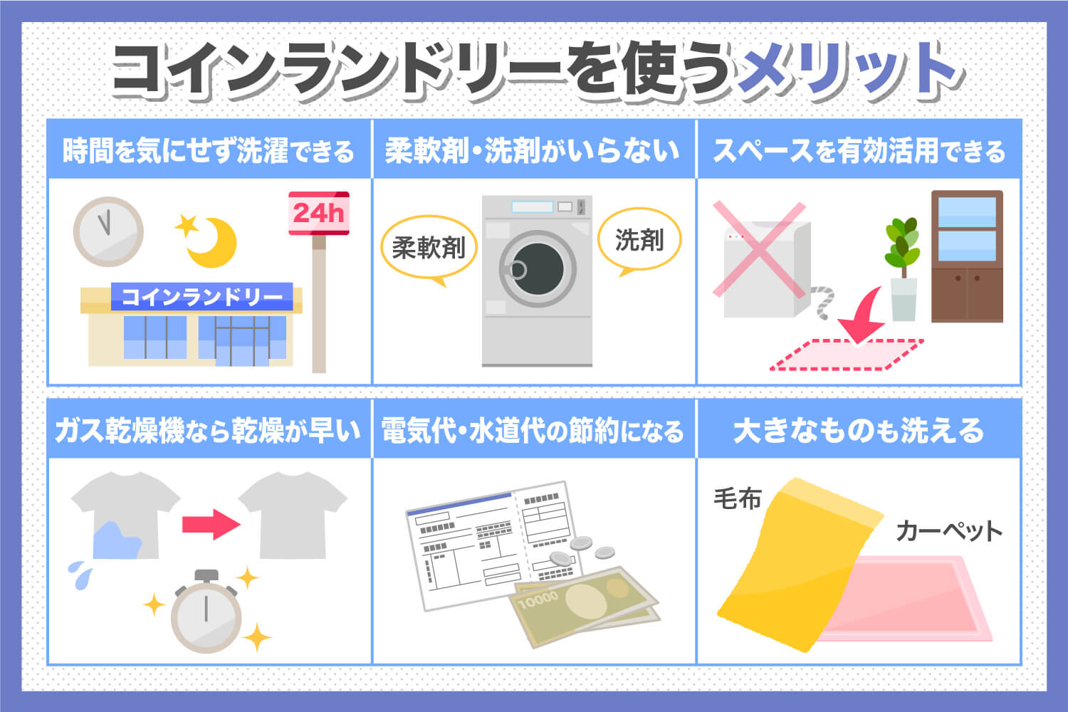 コインランドリーはメリットが多い？使うべき理由を解説 | コインランドリー ピエロ