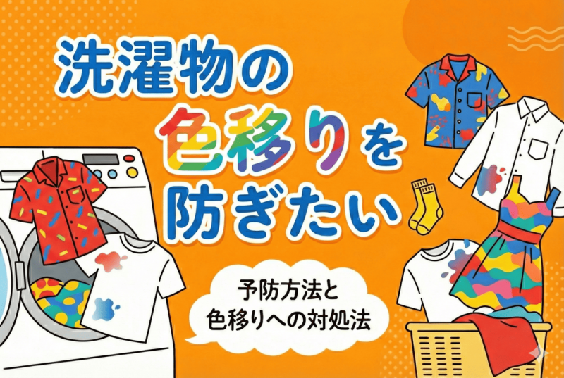 洗濯物の色移りを防ぐ予防方法と対処法についての記事のサムネイル