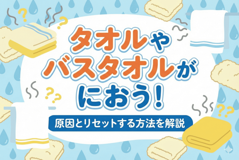バスタオルの臭い対策についての記事のサムネイル