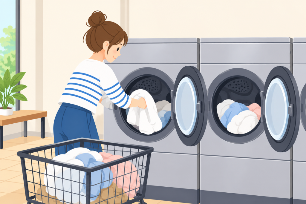 洗濯機を分けるイメージ