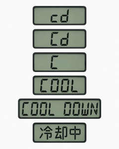 cd、Cd、C、COOL、COOLDOWN、冷却中